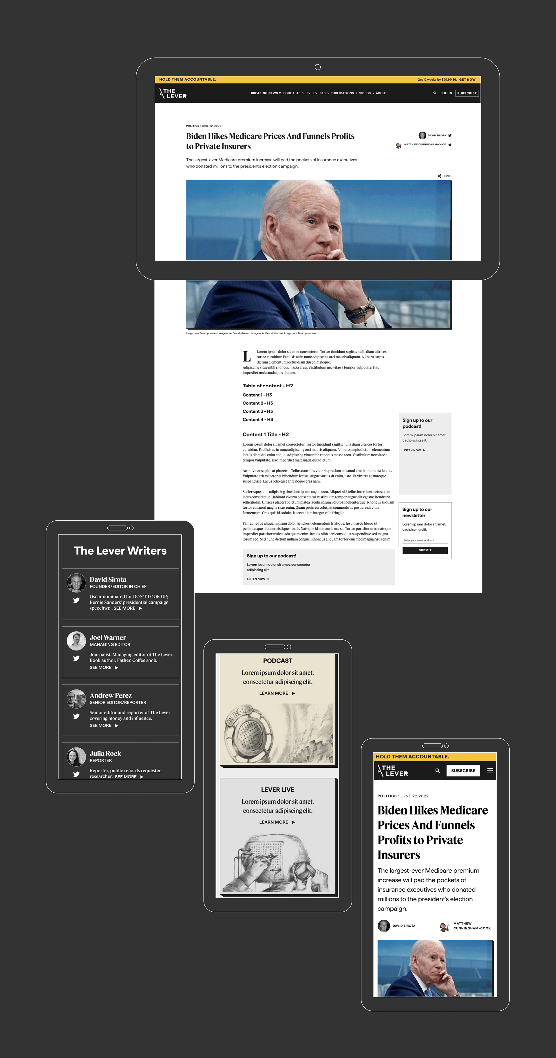 Mobile design — article view