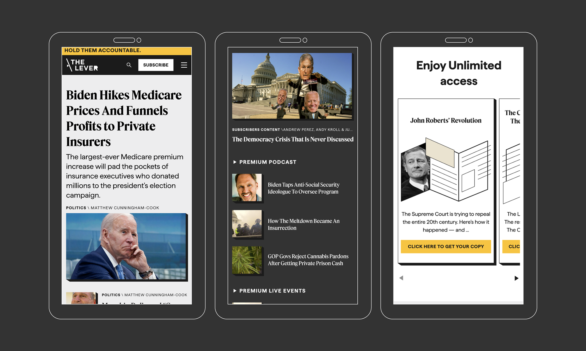 Mobile design — homepage